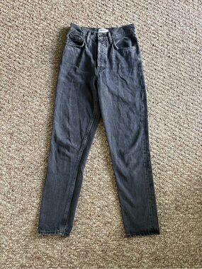 AGOLDE Women’s Black High-Rise Straight Jeans